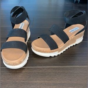 Black strapped sandals